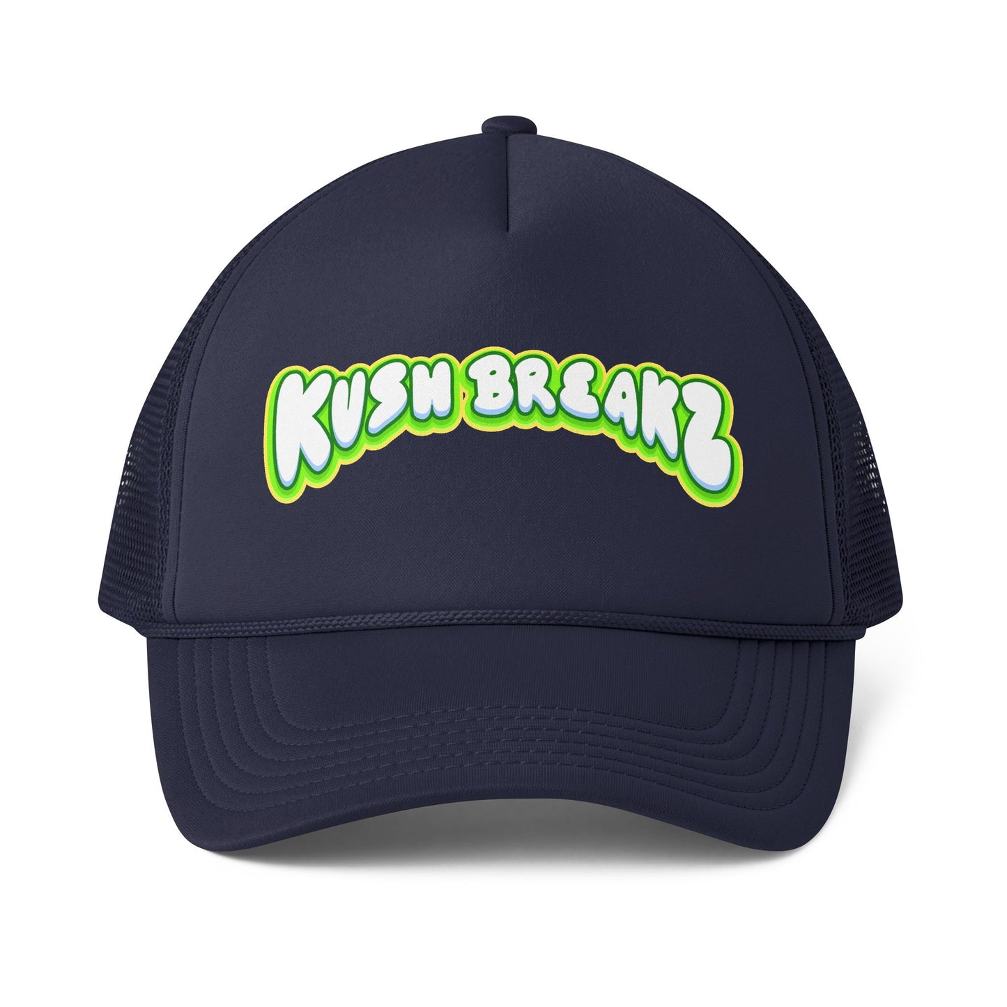 Trucker Cap — 'Kush Breakz' Retro Graffiti Foam Mesh Back Hat