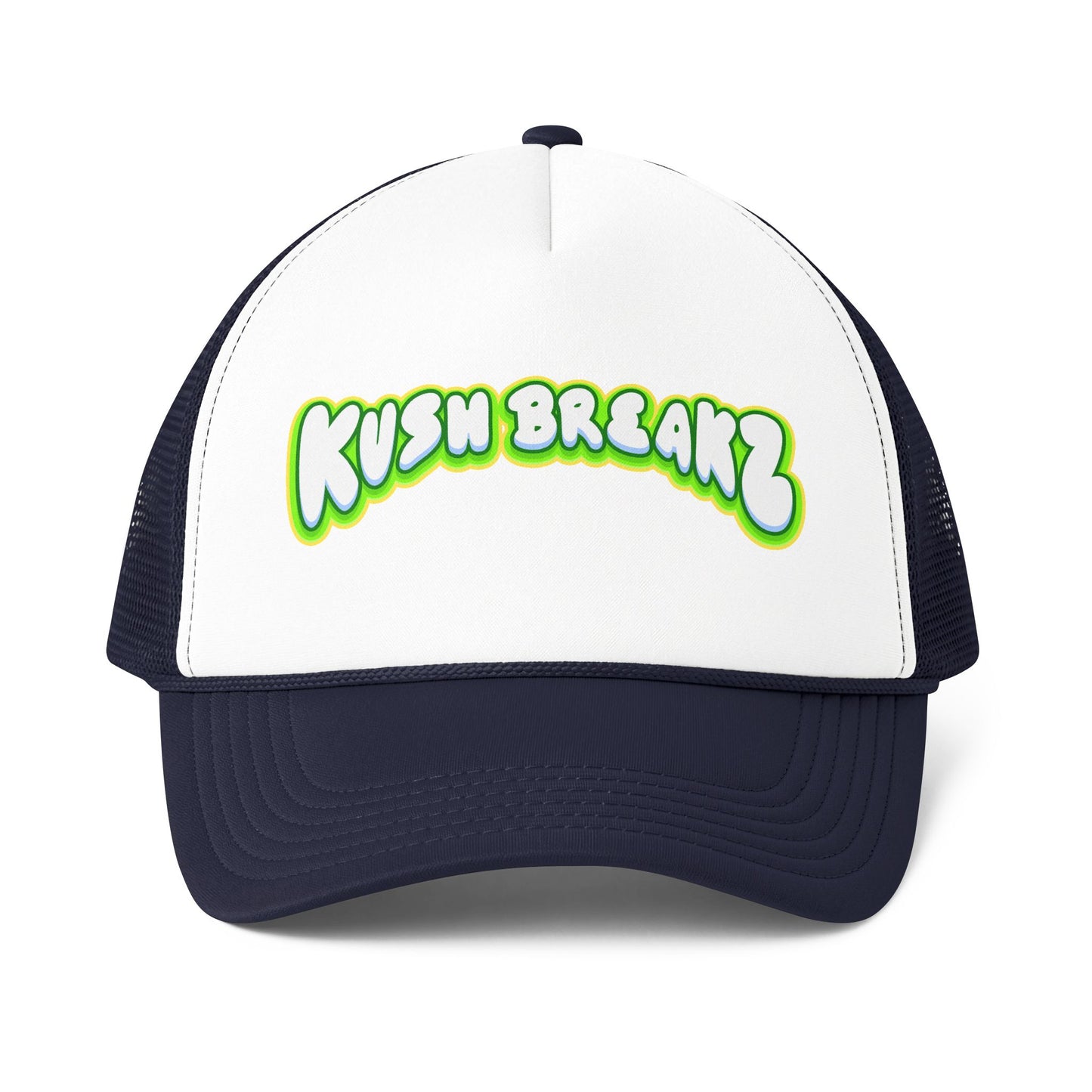 Trucker Cap — 'Kush Breakz' Retro Graffiti Foam Mesh Back Hat
