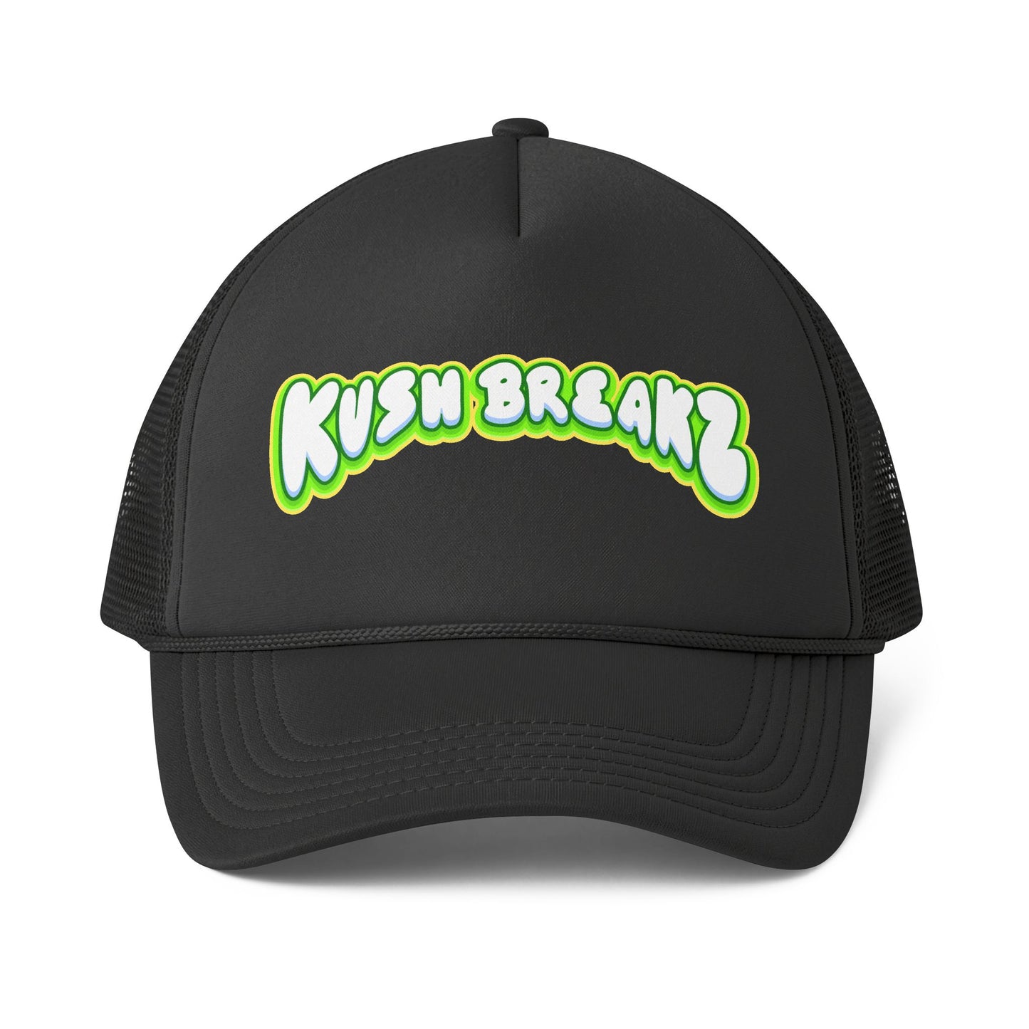 Trucker Cap — 'Kush Breakz' Retro Graffiti Foam Mesh Back Hat