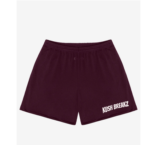 *PREORDER* Kush Breakz Burgandy Mesh Shorts